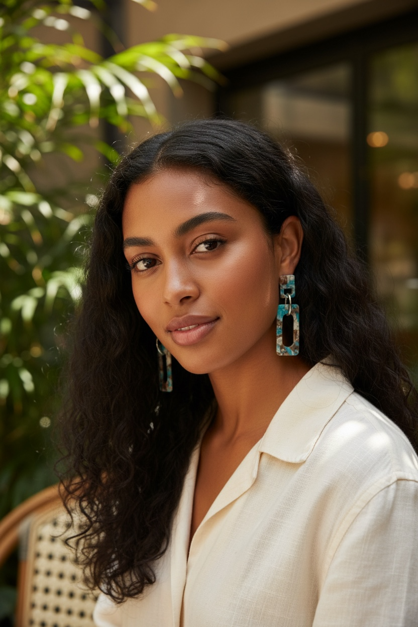 Definitely Not Basic Earrings-  Blue