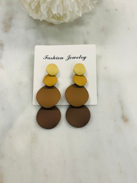 My Four Stages Earrings - Coffee