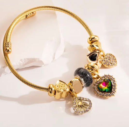 Shale My Heart Bracelet - Gold