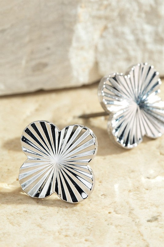 Lucky Clover Earrings - Silver