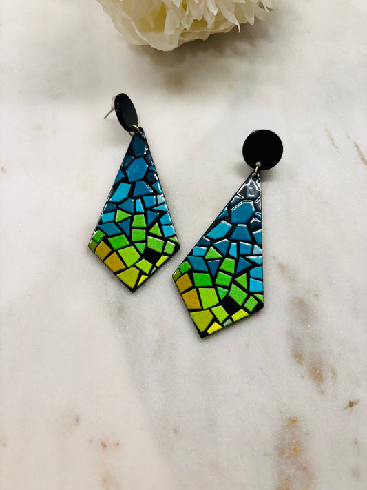 Pieces of Me Earrings - Greens & Blues
