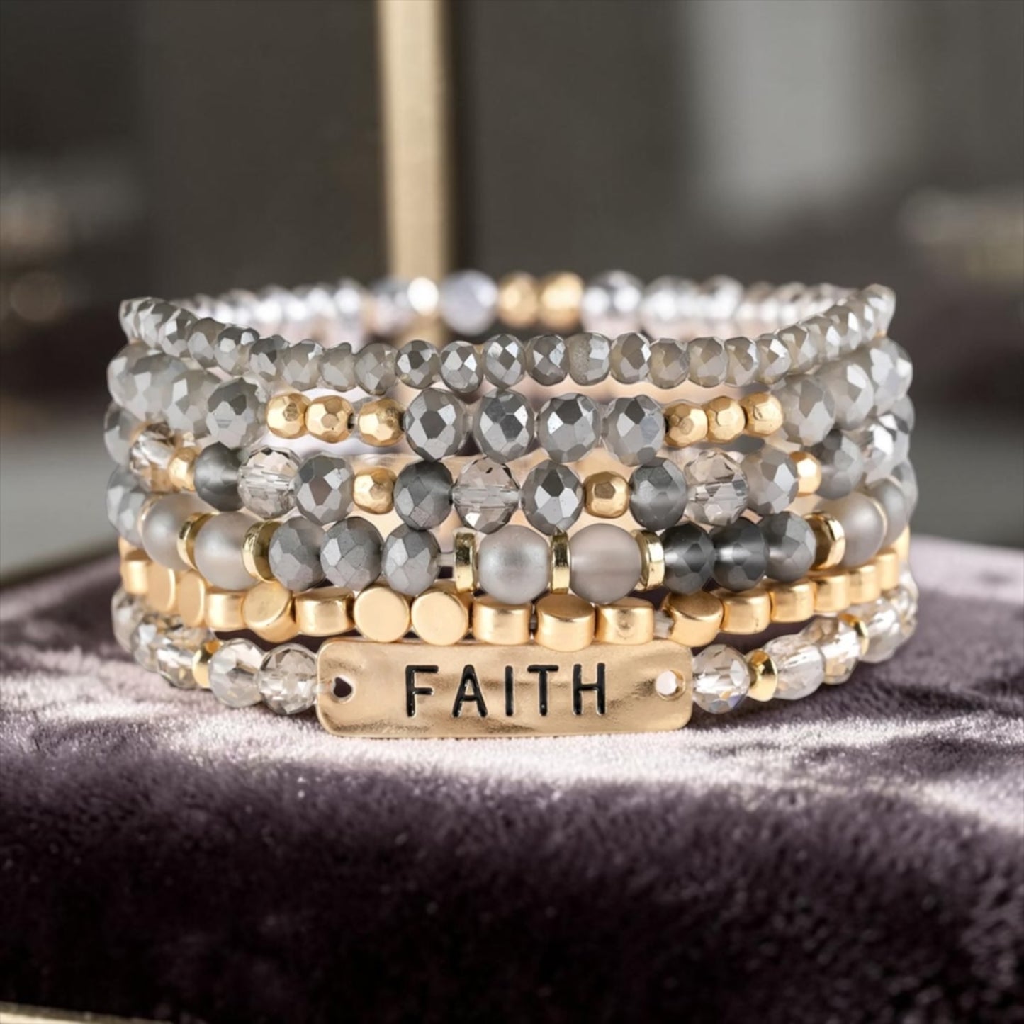 Faith Collection Bracelet - Gray