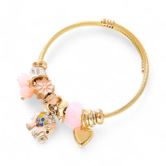 Pretty In Pink Elephant Bracelet
