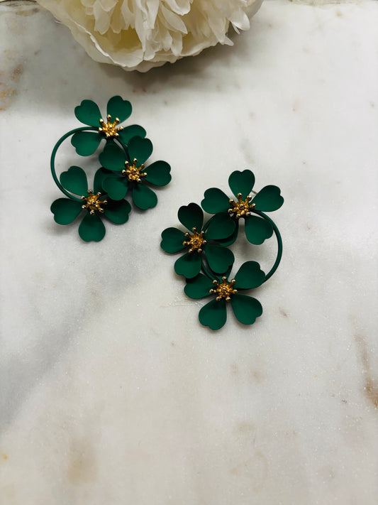 My Blooming Season Earrings - Green
