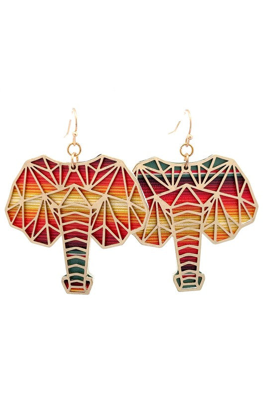 My Wild Life Elephant Earrings - Multicolor