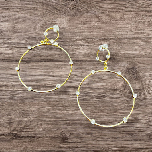 Circle Of Bling Earrings
