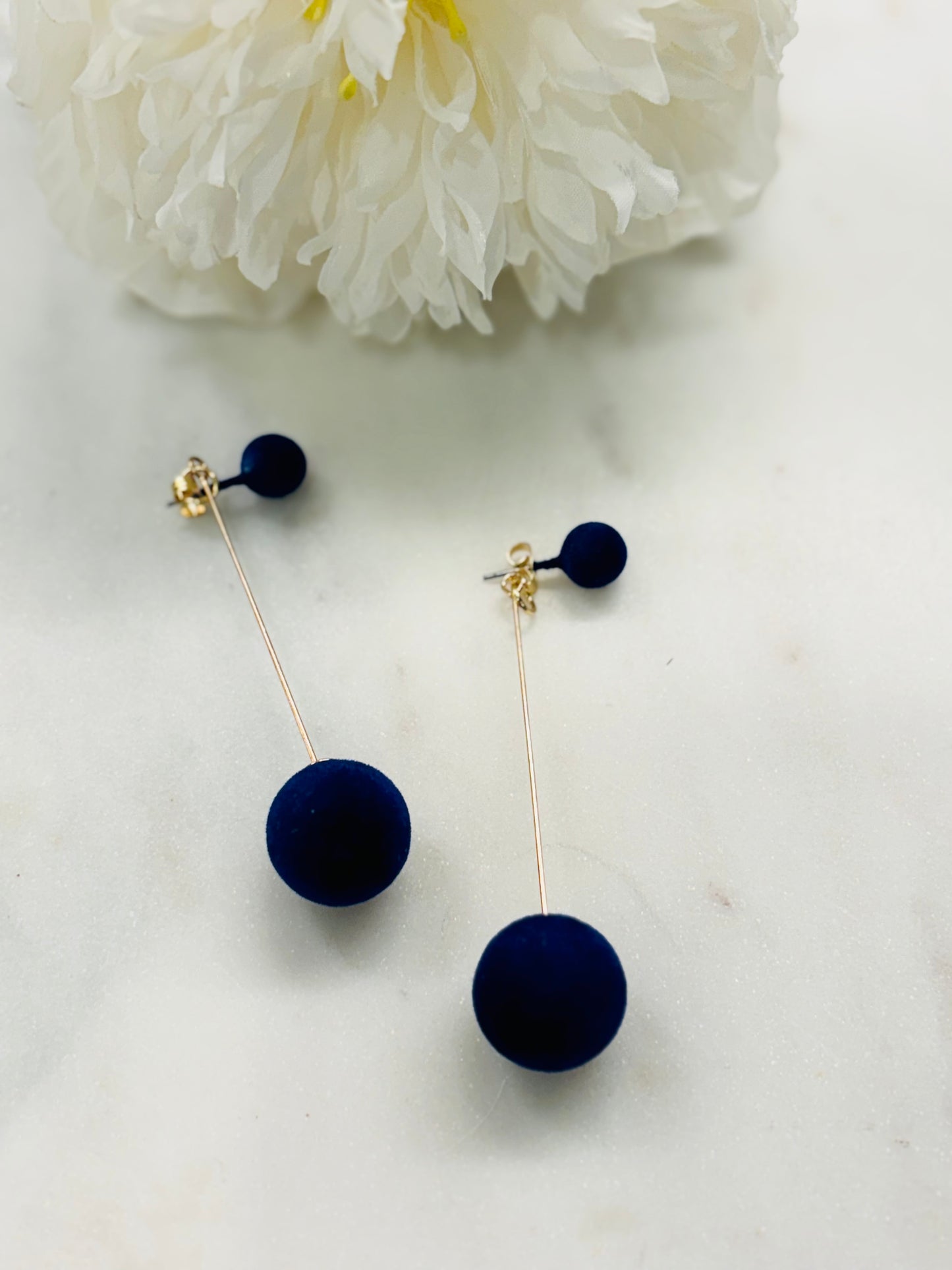 Ball of Fun Earrings - Blue