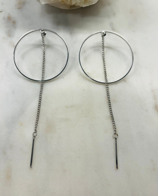 Hoop Tassle Earrings