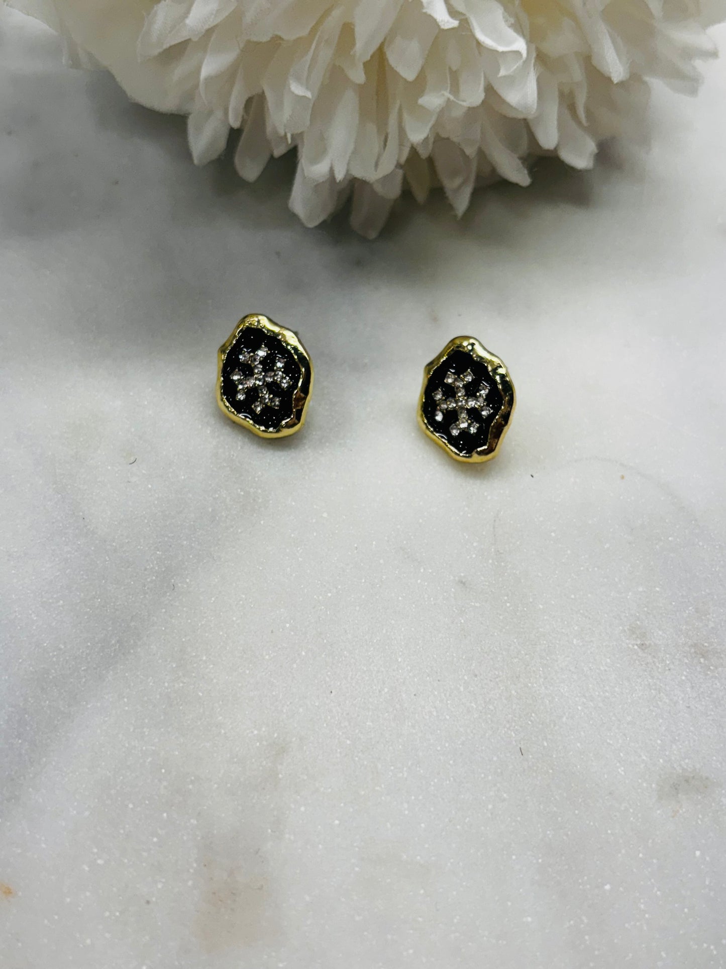 Designer Down Earrings