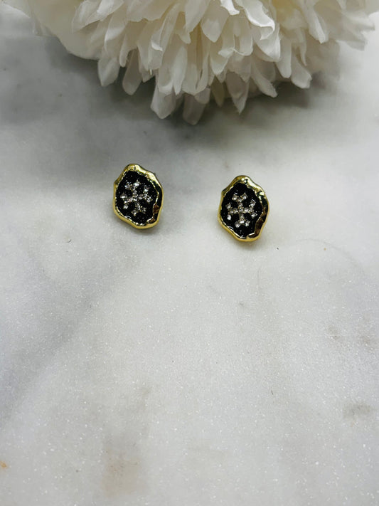 Designer Down Earrings