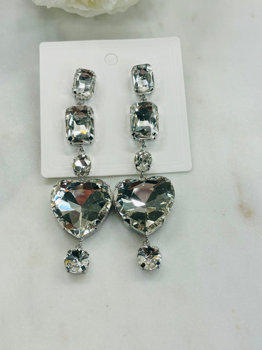 Blinging Love Drops Earrings