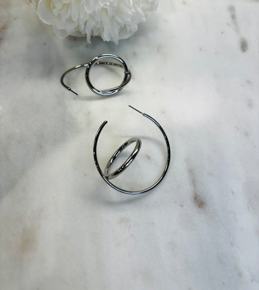 Full Circle Earrings - Silver
