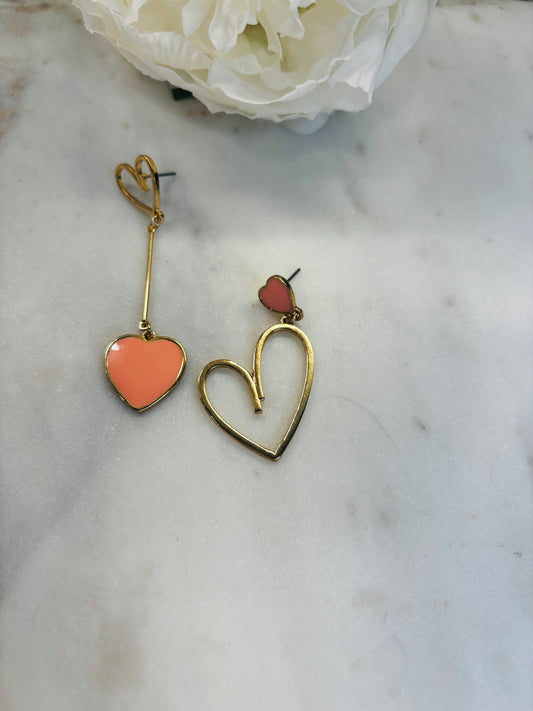 Self Love Earrings - Pink Stainless Steel Zinc Alloy