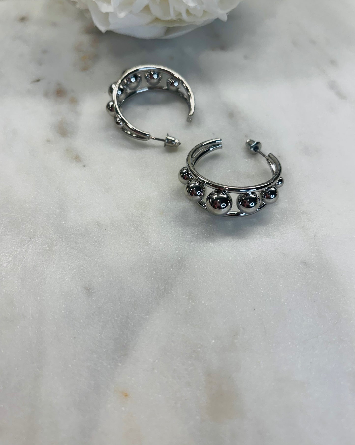 Six Circles Earrings - Silver