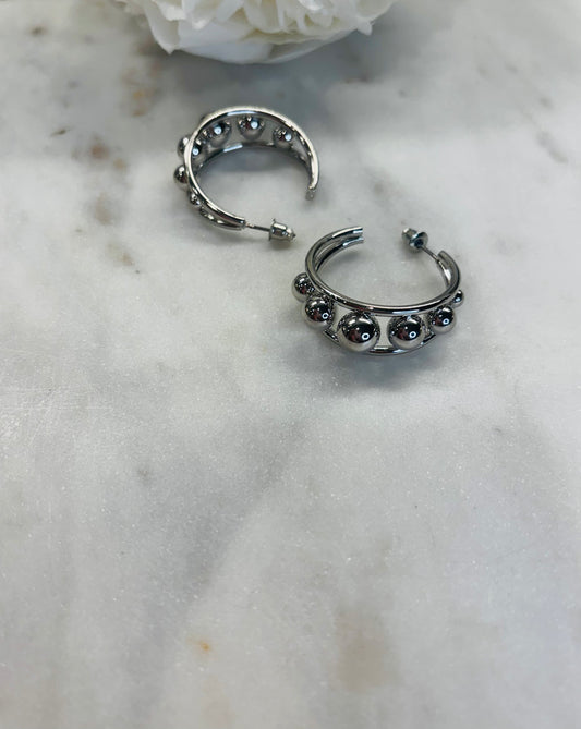 Six Circles Earrings - Silver