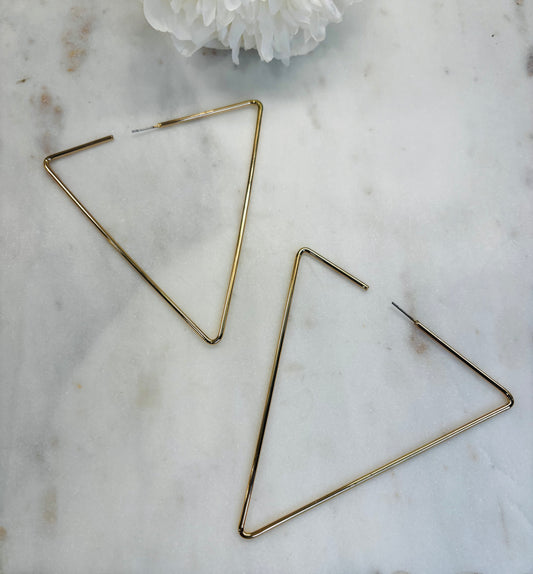 Triangle Life Earrings - Gold
