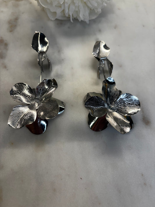 Delicate Flair Silver Earrings