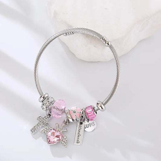 Cross My Heart Bracelets - Pink