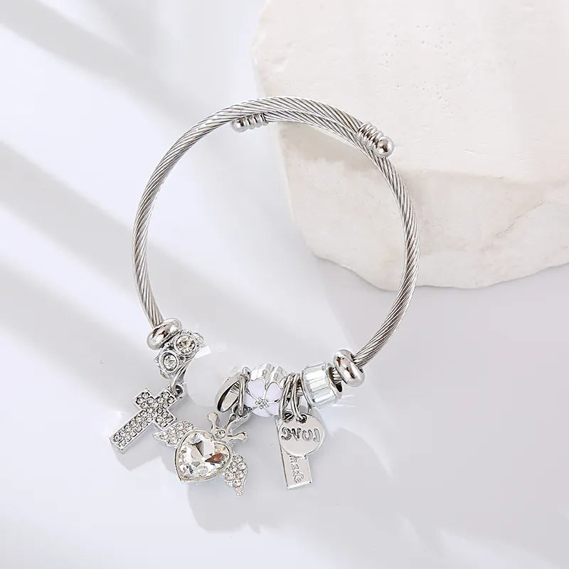 Cross My Heart Bracelets - White