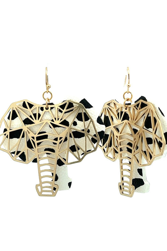 My Wild Life Elephant Earrings - Dalmation