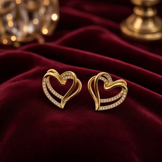 Love On The Edge Heart Earrings