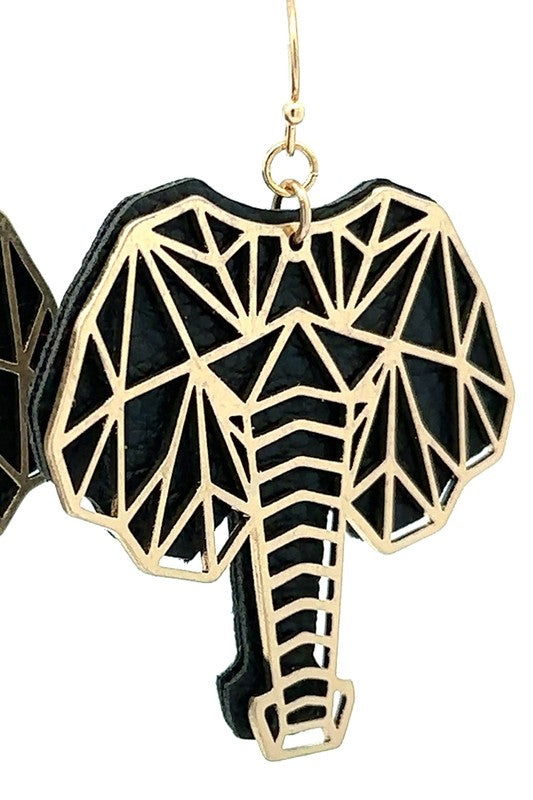My Wild Life Elephant Earrings - Black