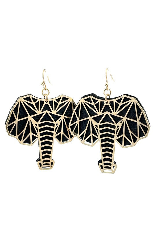 My Wild Life Elephant Earrings - Black