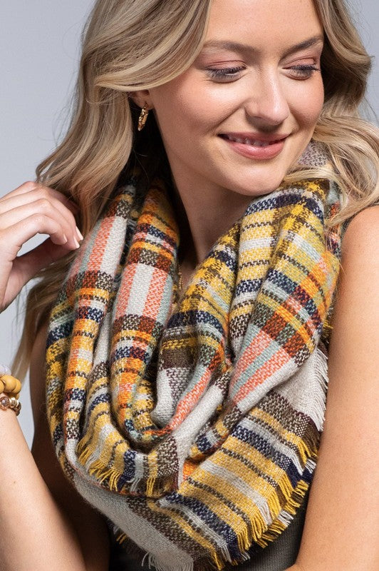 Breaking Out Infinity Scarf - Mustard