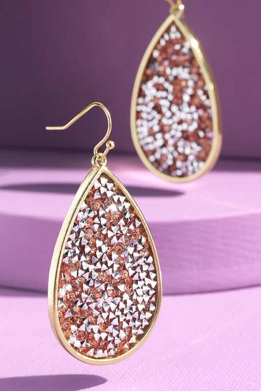 Sparkle Forever Earrings - Peach