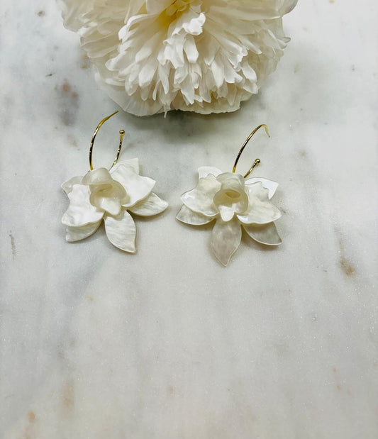 I'm Fall Ready Earrings - White